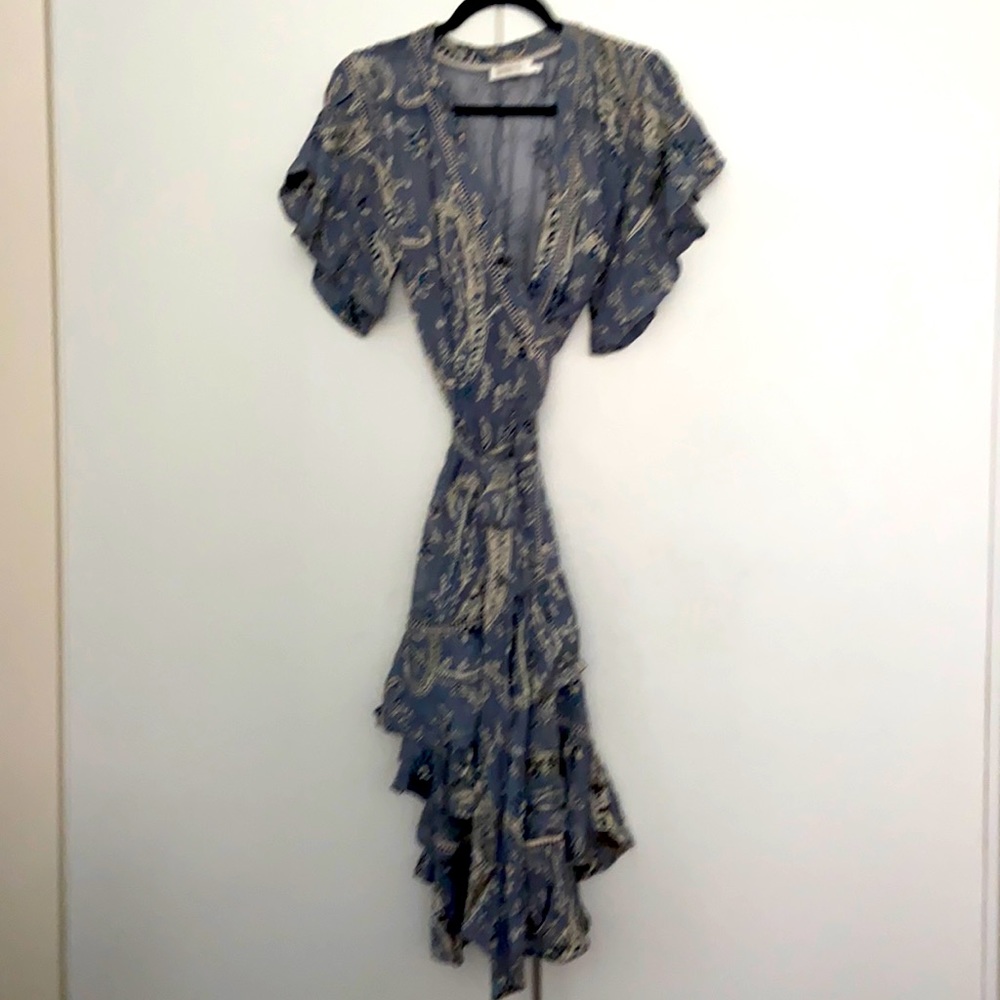 Beautiful boho wrap silk dress